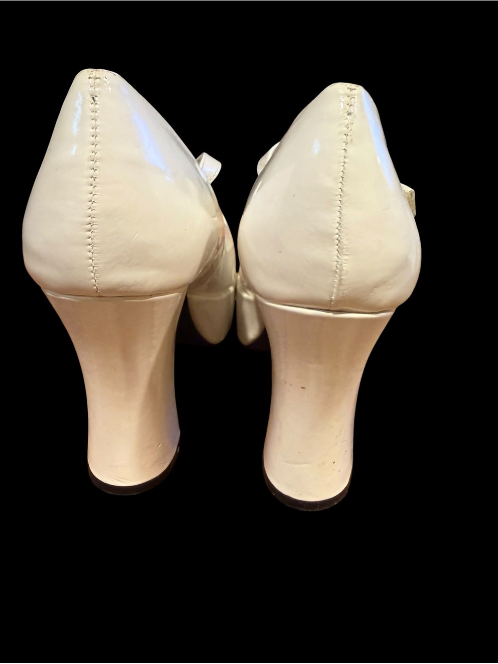 SPIRIT white platform Maryjane chunky heels women’s 9 Halloween costume shoes - Picture 3 of 6